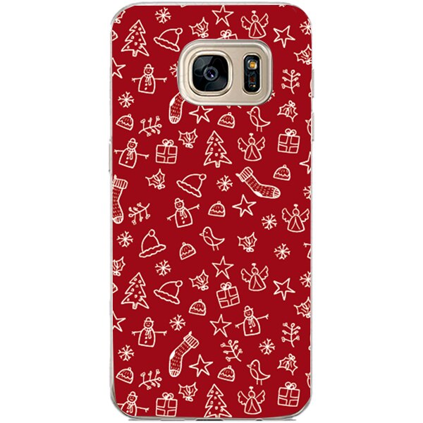 Husa din Silicon, Craciun Christmas Mix pentru Samsung Galaxy S7 Edge, Multicolor