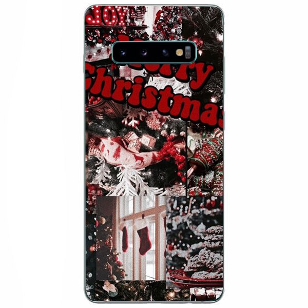 Husa din Silicon, Craciun Christmas Merry Christmas pentru Samsung Galaxy S10 Plus, Multicolor