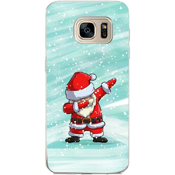 Husa din Silicon, Craciun Cool pentru Samsung Galaxy S7 Edge, Multicolor