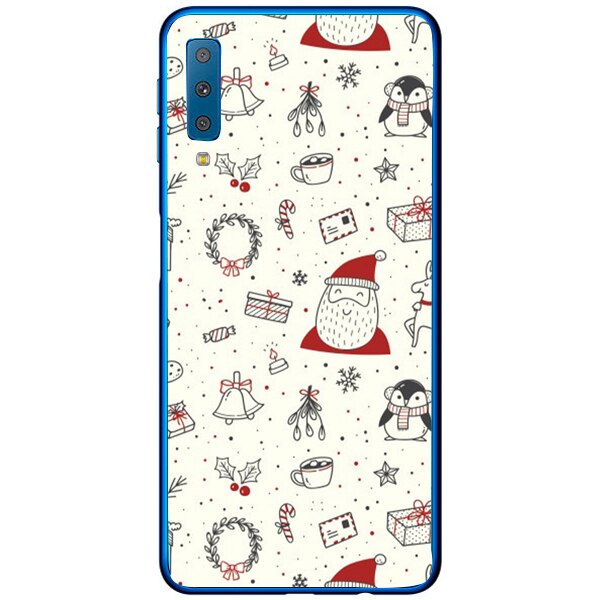 Husa din Silicon, Craciun Christmas Wall pentru Samsung Galaxy A7 (2018), Multicolor