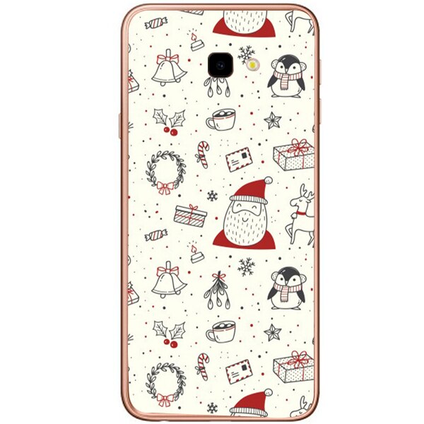Husa din Silicon, Craciun Christmas Wall pentru Samsung Galaxy J4 Plus, Multicolor