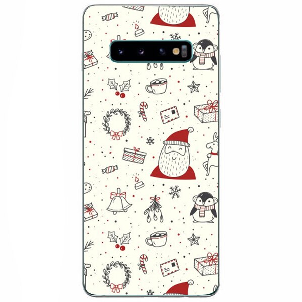 Husa din Silicon, Craciun Christmas Wall pentru Samsung Galaxy S10, Multicolor