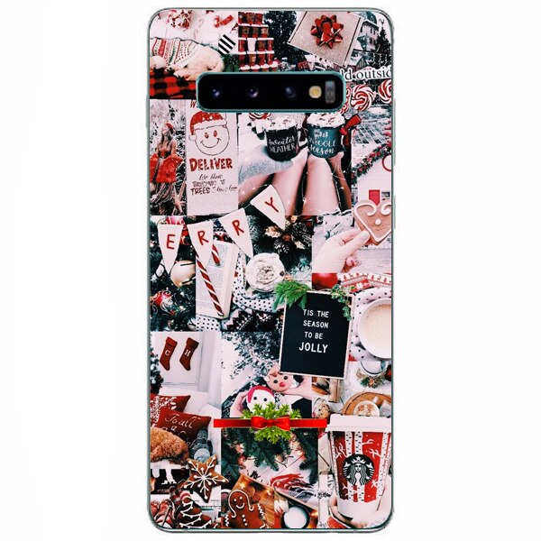 Husa din Silicon, Craciun Deliver pentru Samsung Galaxy S10 Plus, Multicolor