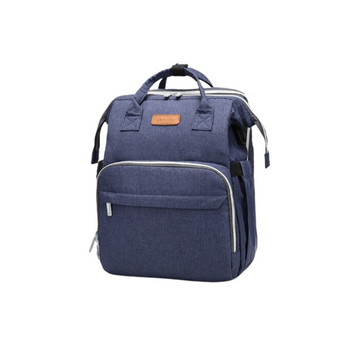 Rucsac multifunctional 2 in 1 - geanta pentru scutece si cosulet pliabil pentru calatorii, prindere carucior si USB, Ankommling, Albastru