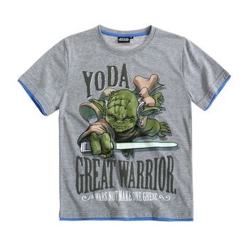 Tricou Star Wars Yoda gri deschis, Gri deschis Tricou Star Wars Yoda gri deschis, Gri deschis