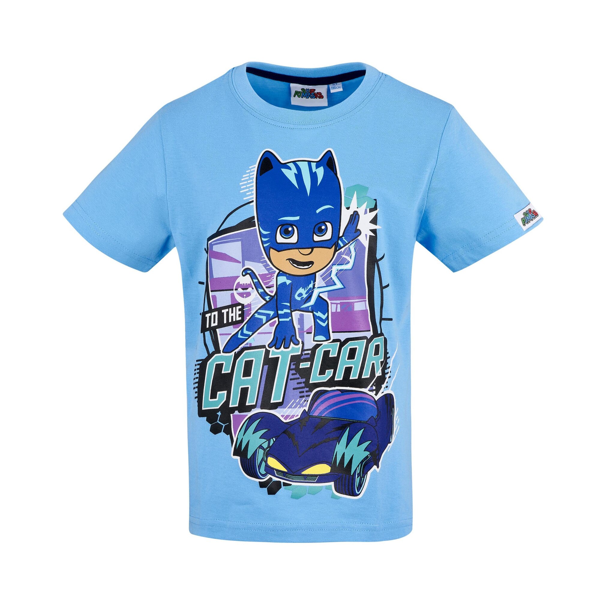 Tricou PJ Masks albastru deschis, 128 cm, 8 ani
