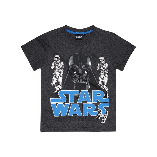 Tricou Star Wars gri inchis, 116 cm, 6 ani