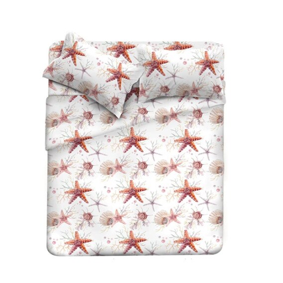 Set lenjerie de pat, Datex, doua persoane, Multicolor, 240 x 280 cm