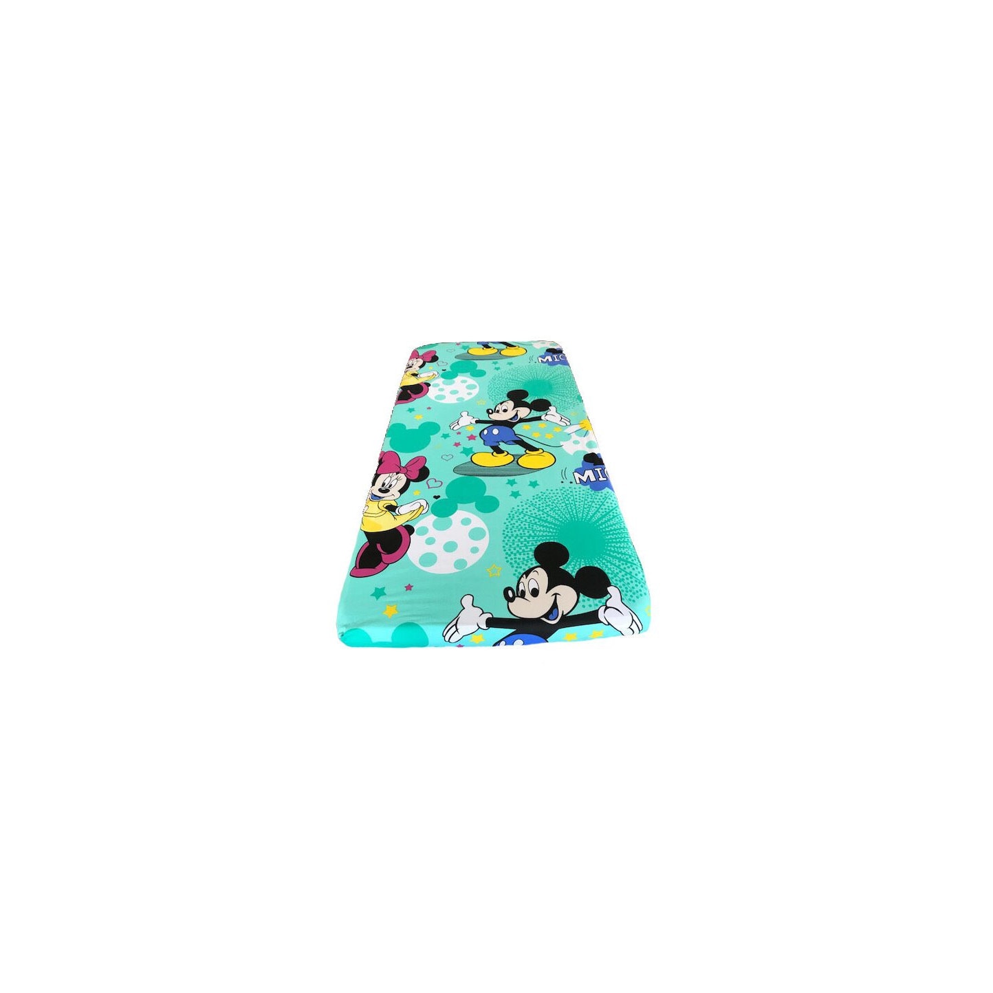 Cearceaf Piccolo, Minnie si Mickey turcoaz, 90x40cm