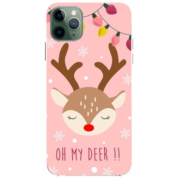 Husa din Silicon, Craciun I Love Pink pentru iPhone 11 Pro, Multicolor Husa din Silicon, Craciun I Love Pink pentru iPhone 11 Pro, Multicolor