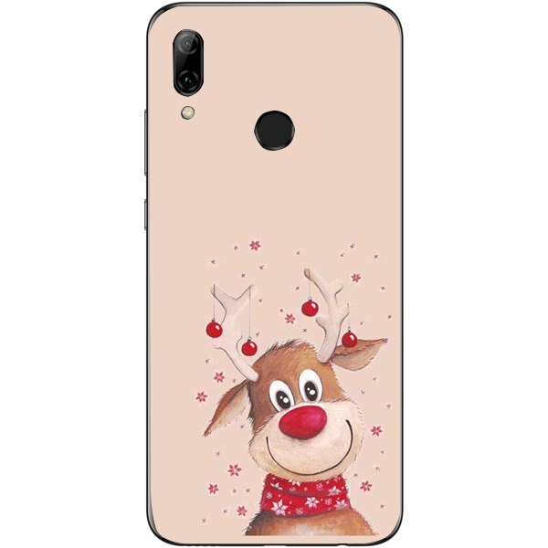 Husa din Silicon, Craciun Happy Rudolph pentru Huawei P Smart (2019), Multicolor