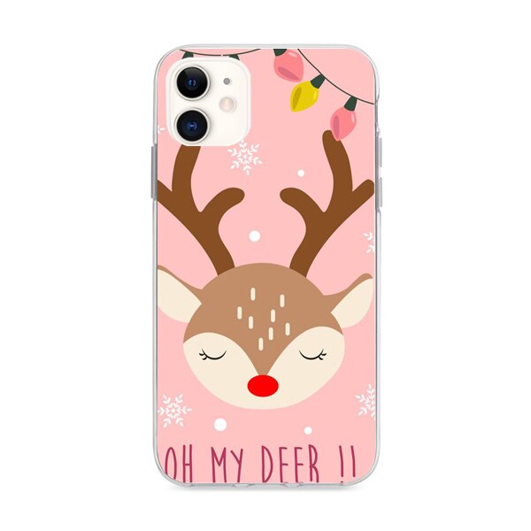 Husa din Silicon, Craciun I Love Pink pentru iPhone 11, Multicolor