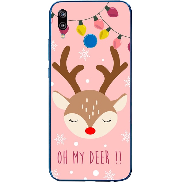 Husa din Silicon, Craciun I Love Pink pentru Huawei P Smart Z, Multicolor