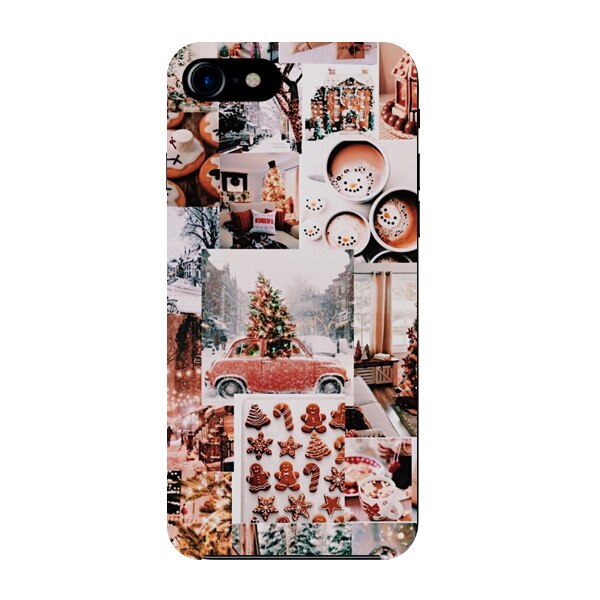 Husa din Silicon, Craciun Happiness pentru iPhone 6 Plus, Multicolor
