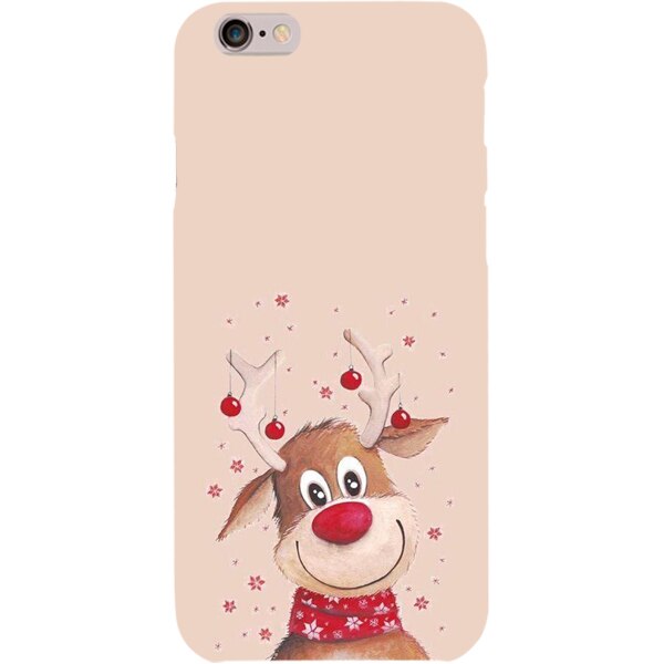 Husa din Silicon, Craciun Happy Rudolph pentru iPhone 7, Multicolor