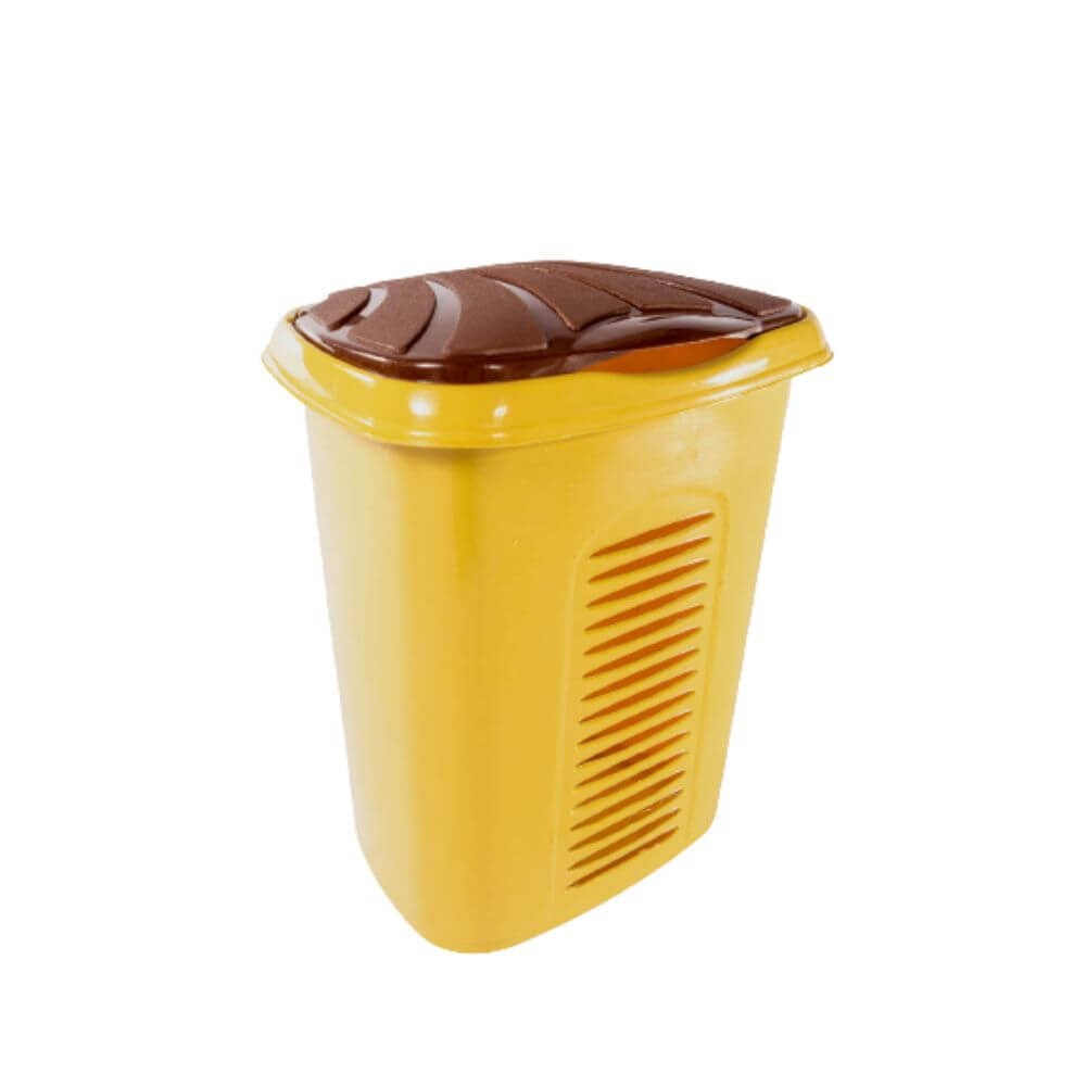 Cos de Rufe STERK, 45x38x51 cm, Plastic Galben, cu Capac