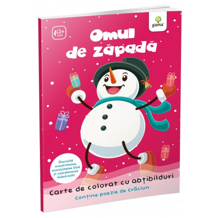 Omul de zapada.Carte de colorat cu abtibilduri/ Activitatile mele de Craciun