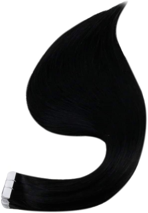 Extensii Tape-on Russian Band, Eva Hair, Negru, 55 cm