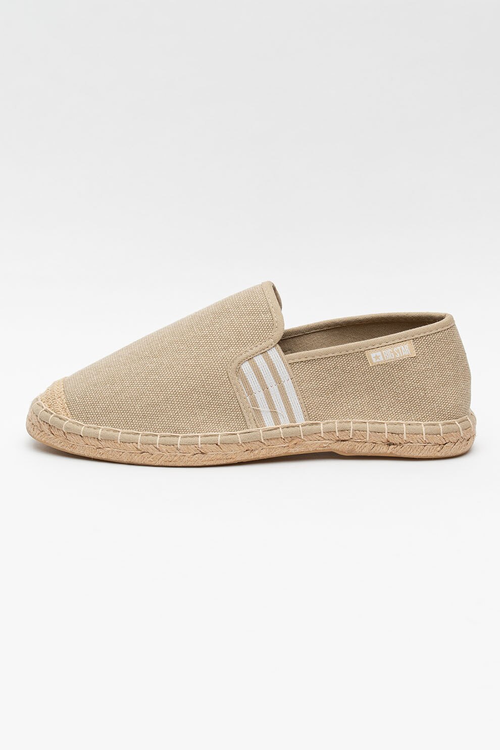 Big Star, Espadrile din panza cu logo discret, Kaki, 44
