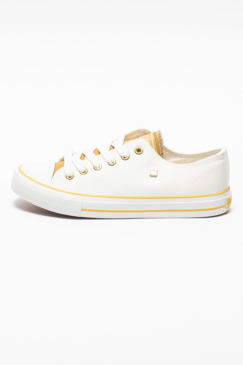 Big Star, Tenisi de panza, Alb/Galben mustar, 39