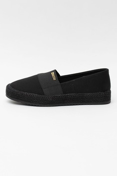 Big Star, Espadrile din panza cu logo discret, Negru, 38 Big Star, Espadrile din panza cu logo discret, Negru, 38