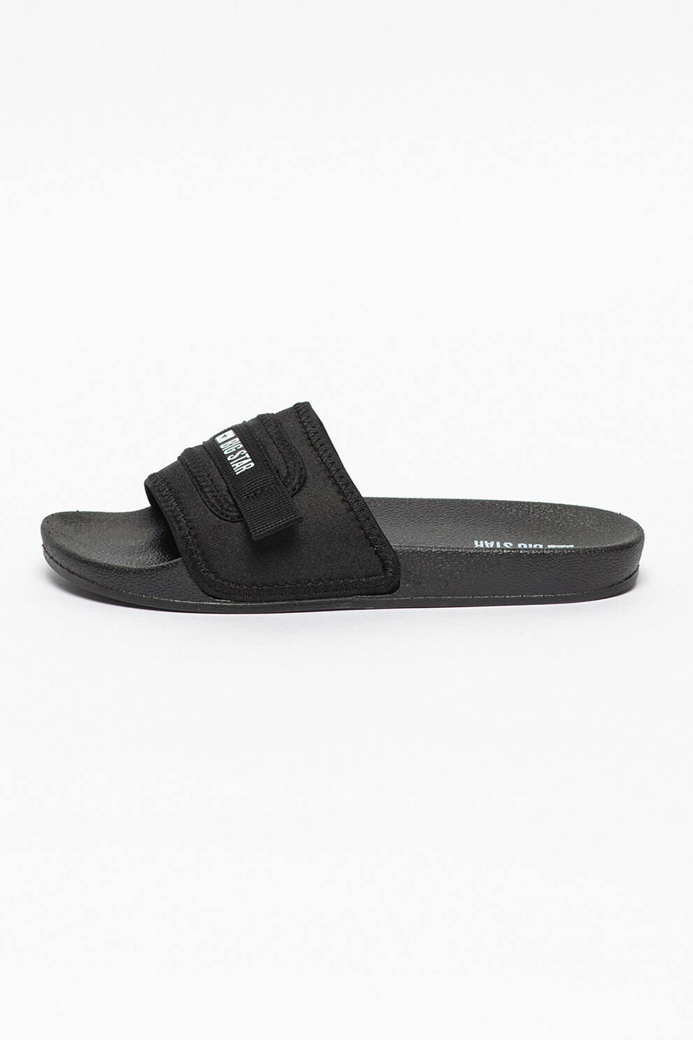 Big Star, Papuci cu detaliu logo, Negru, 39