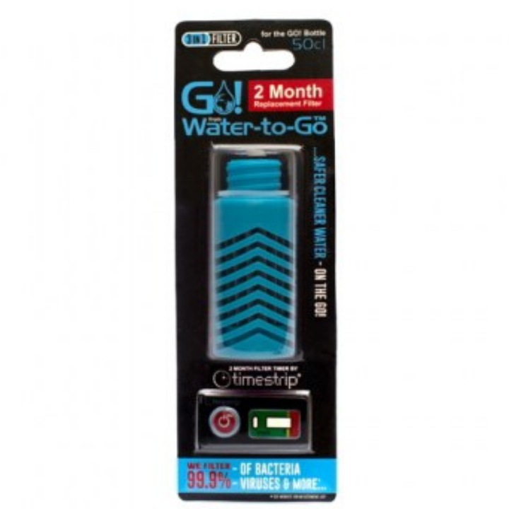 Филтър за бутилка за вода Water-to-Go, Син, 500 мл