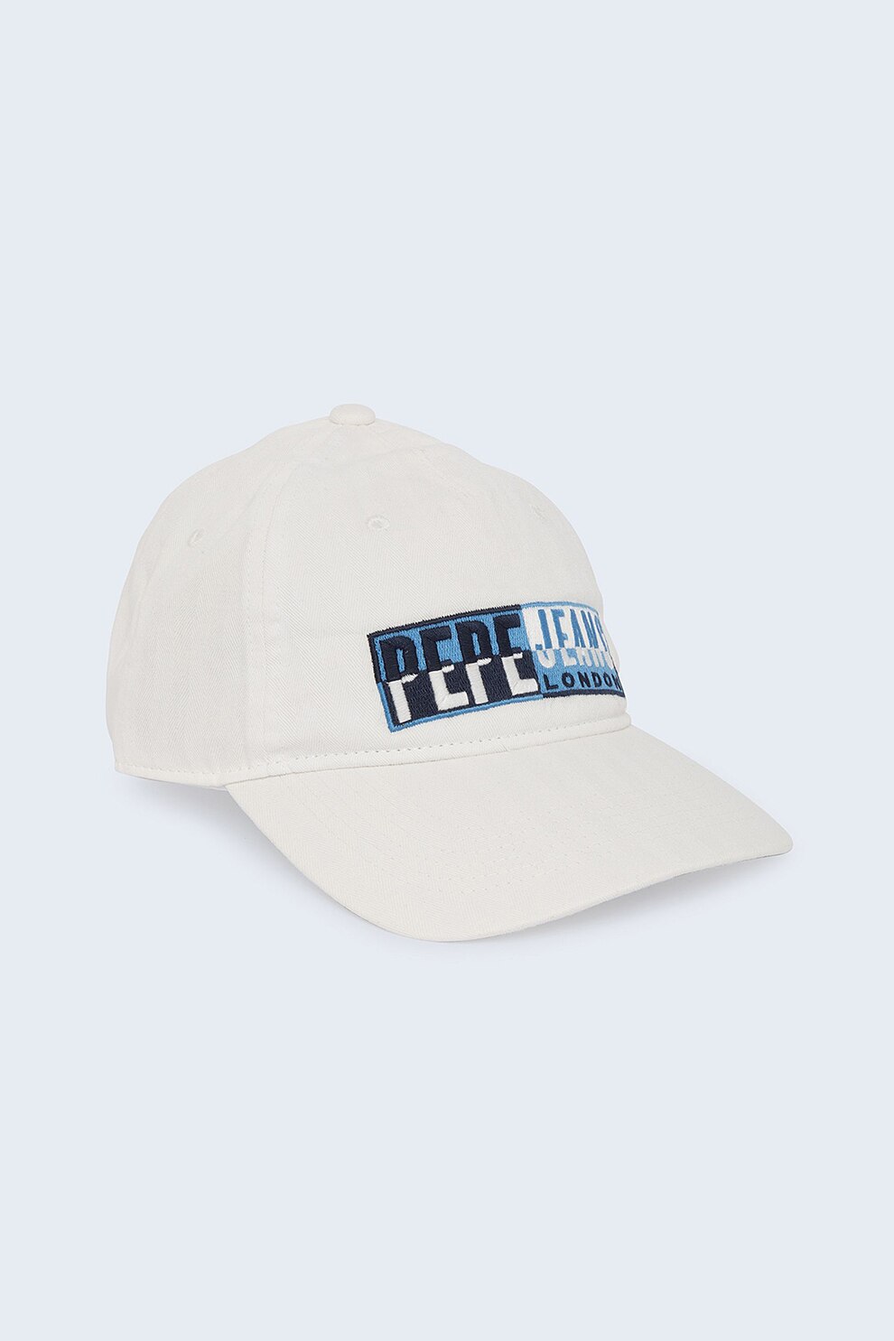 Pepe Jeans London, Sapca cu broderie logo Corgo, Alb prafuit/Bleumarin