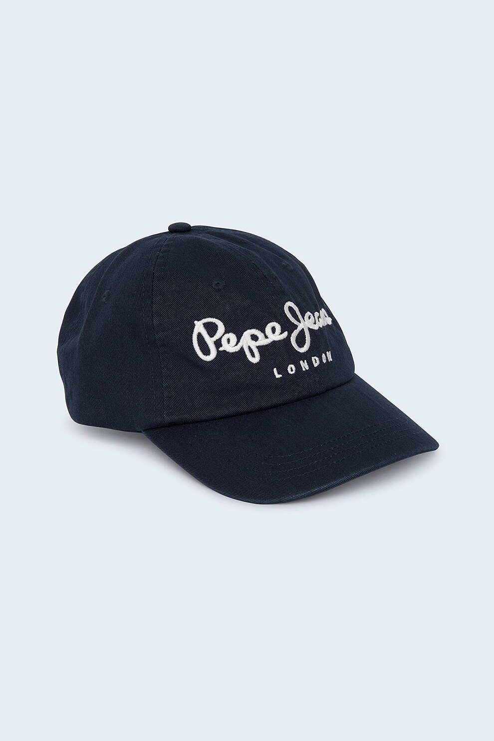 Pepe Jeans London, Sapca cu logo brodat Torla, Bleumarin/Alb optic