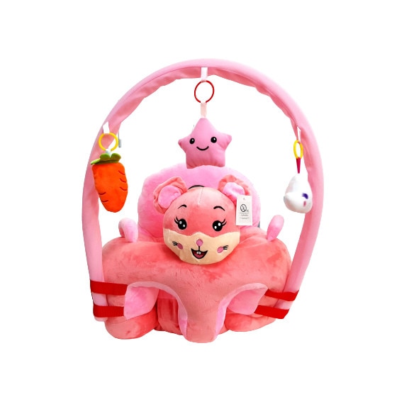 Fotoliu din plus cu activitati Pink Mouse, Best Toys