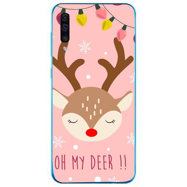 Husa din Silicon, Craciun I Love Pink pentru Samsung Galaxy A70, Multicolor