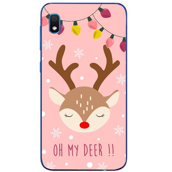 Husa din Silicon, Craciun I Love Pink pentru Samsung Galaxy A10, Multicolor