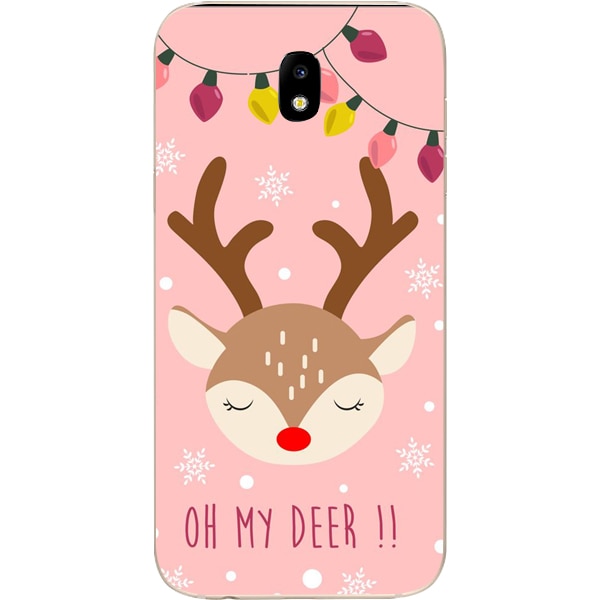 Husa din Silicon, Craciun I Love Pink pentru Samsung Galaxy J5 (2017), Multicolor