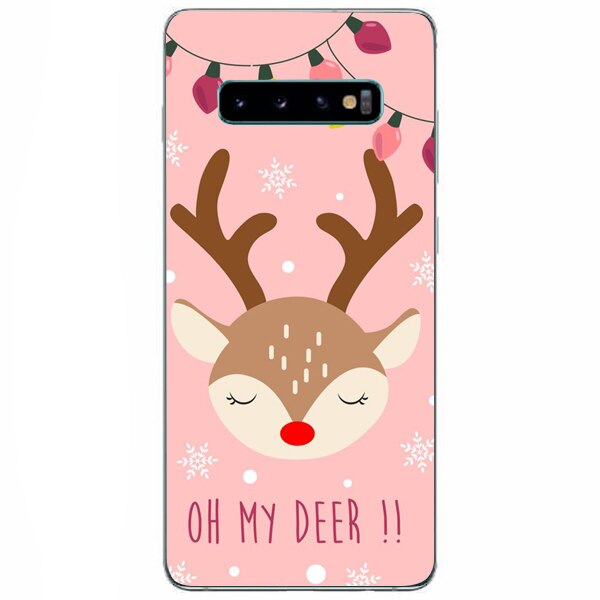 Husa din Silicon, Craciun I Love Pink pentru Samsung Galaxy S10 Plus, Multicolor