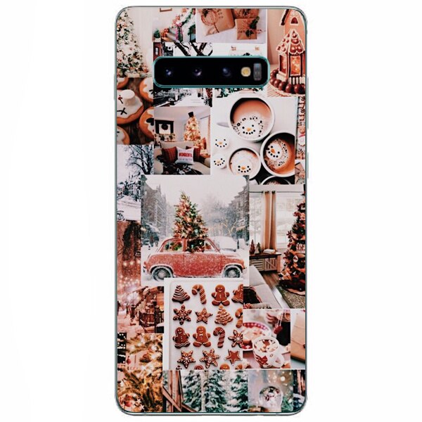 Husa din Silicon, Craciun Happiness pentru Samsung Galaxy S10, Multicolor