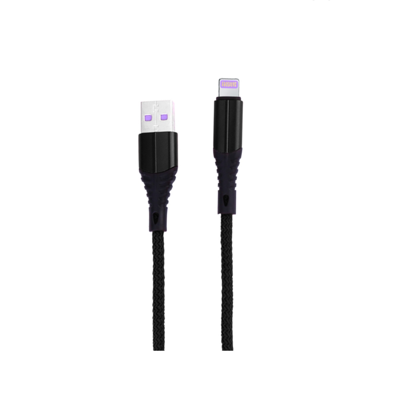 Cablu de incarcare USB la Lightning 8 Pin pentru iPhone, ranforsat, 1m, Negru, BBL1920
