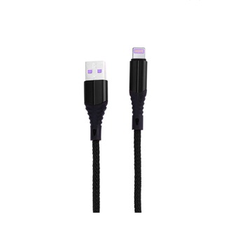 Cablu de incarcare USB la Lightning 8 Pin pentru iPhone, ranforsat, 1m, Negru, BBL1920 Cablu de incarcare USB la Lightning 8 Pin pentru iPhone, ranforsat, 1m, Negru, BBL1920