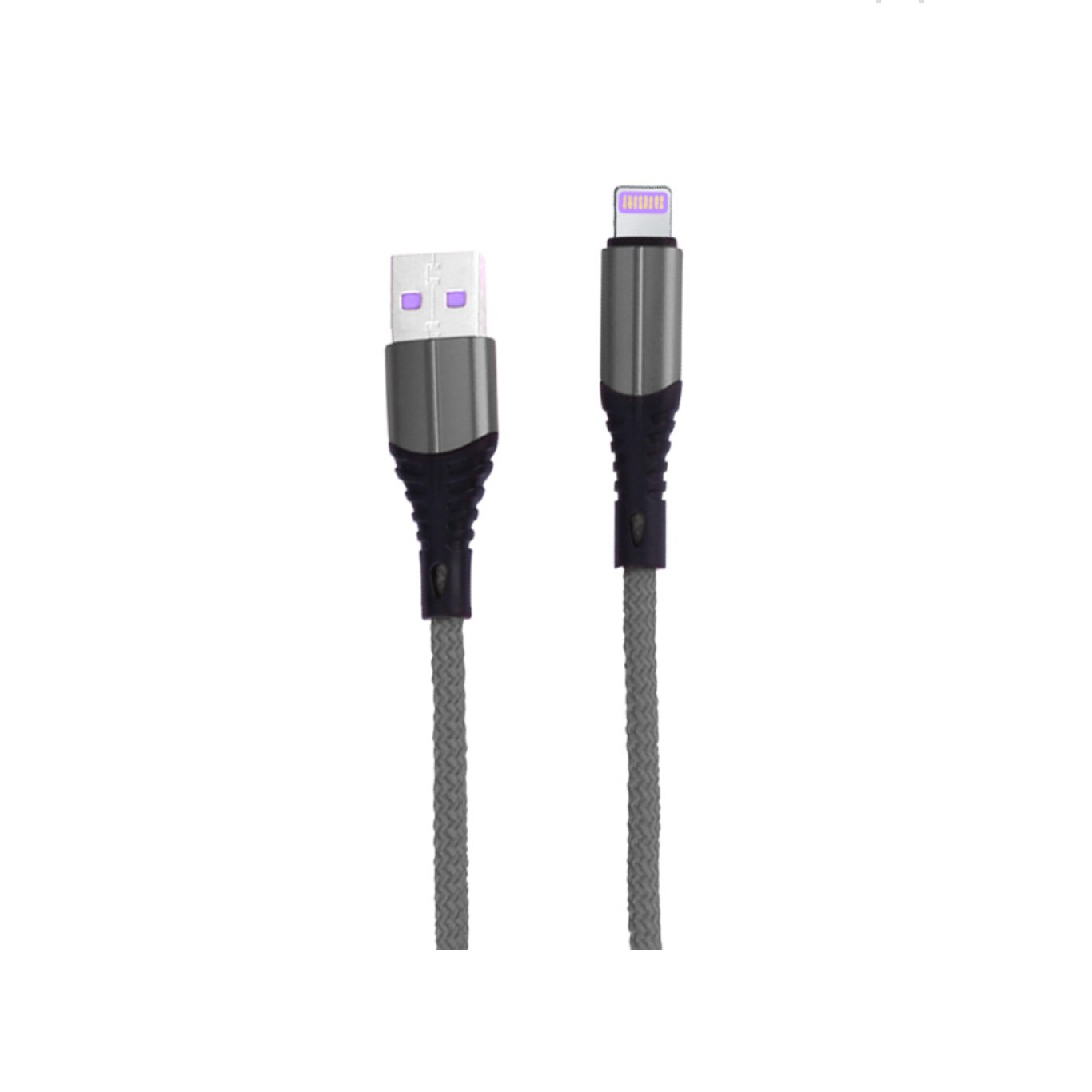 Cablu de incarcare USB la Lightning 8 Pin pentru iPhone, ranforsat, 1m, Gri, BBL1919
