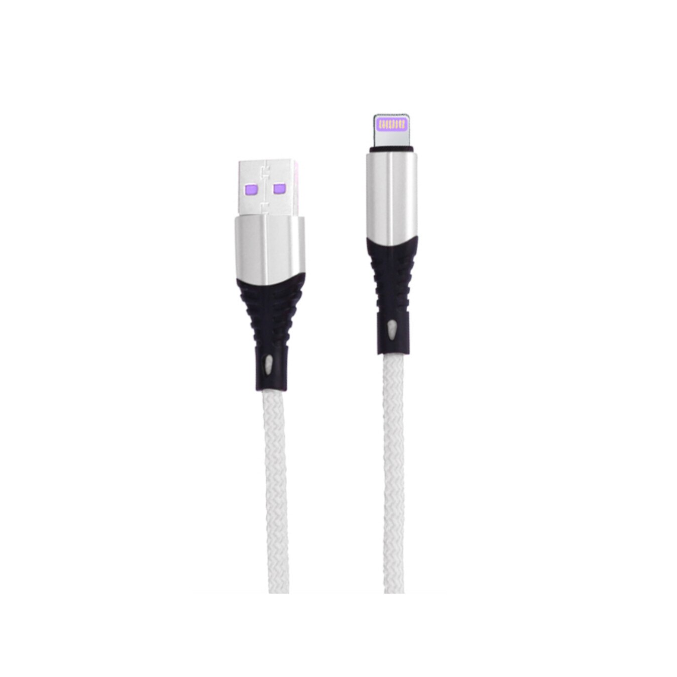 Cablu de incarcare USB la Lightning 8 Pin pentru iPhone, ranforsat, 1m, Alb, BBL1917