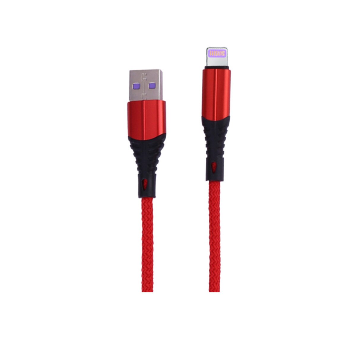 Cablu de incarcare USB la Lightning 8 Pin pentru iPhone, ranforsat, 1m, rosu, BBL1915