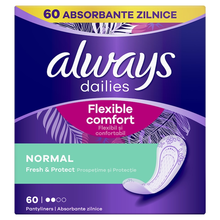 Absorbante zilnice Always Dailies Fresh & Protect Normal, 60 buc