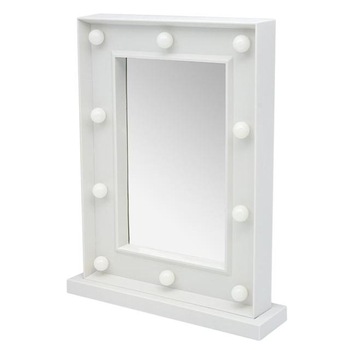 Oglinda cosmetica Felis, Masa/Perete, Plastic, 10 Lumini LED, 30 x 7 x 37.5 cm, Alb Oglinda cosmetica Felis, Masa/Perete, Plastic, 10 Lumini LED, 30 x 7 x 37.5 cm, Alb
