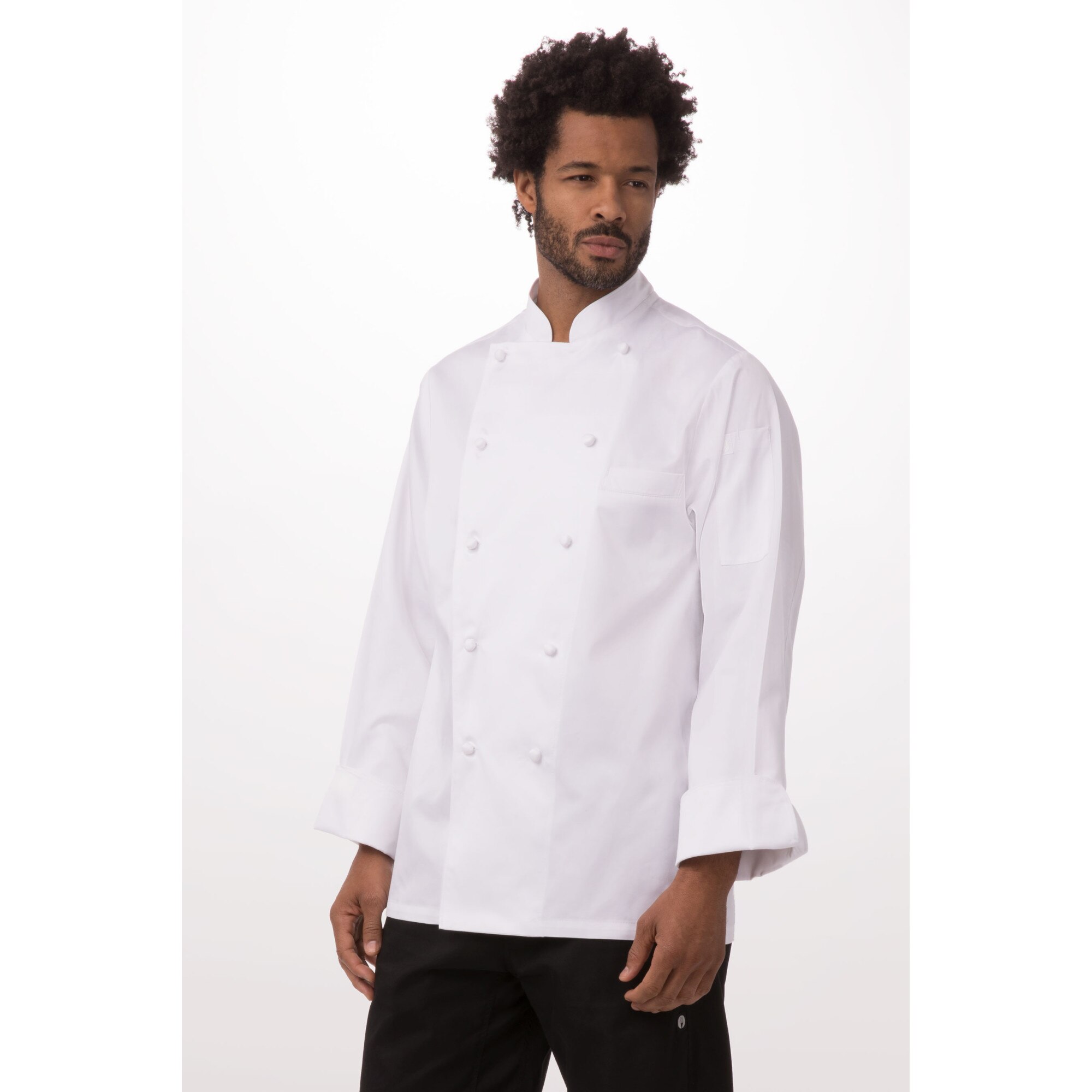 Tunica Bucatar Madrid Premium Cotton pentru Barbati, Chef Works, Alb, 44 INTL