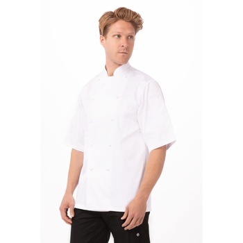 Tunica Bucatar Capri Premium Cotton pentru Barbati, Chef Works, Alb, 44 INTL Tunica Bucatar Capri Premium Cotton pentru Barbati, Chef Works, Alb, 44 INTL