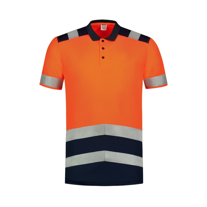 Поло тениска с къс ръкав, Tricorp, за работна защита, унисекс, светлоотразително оранжево, 2XL
