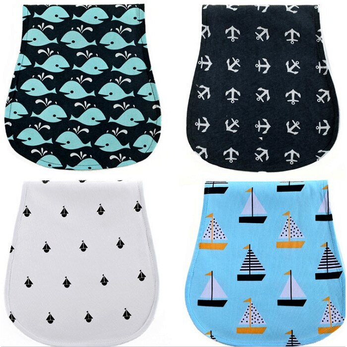 Set 4 bavete antirecurgitare pentru copii, multicolore, FizioTab®