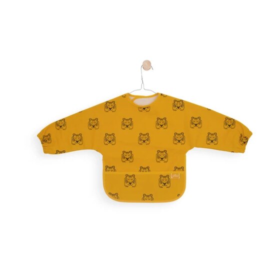 Baveta impermeabila cu maneci Jollein Tiger mustar