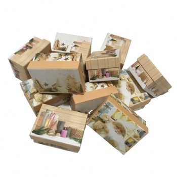 Set 12 cutii dreptunghiulare din carton pentru craciun,526 g Set 12 cutii dreptunghiulare din carton pentru craciun,526 g