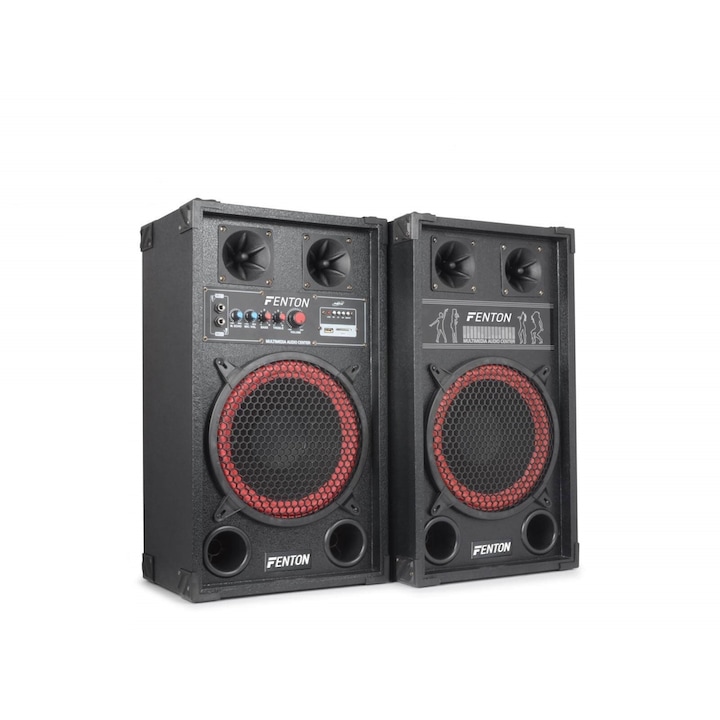 Fenton SPB-10 pa 2x300w (25 cm) aktív karaoke hangfal szett (MP3 + Bluetooth)