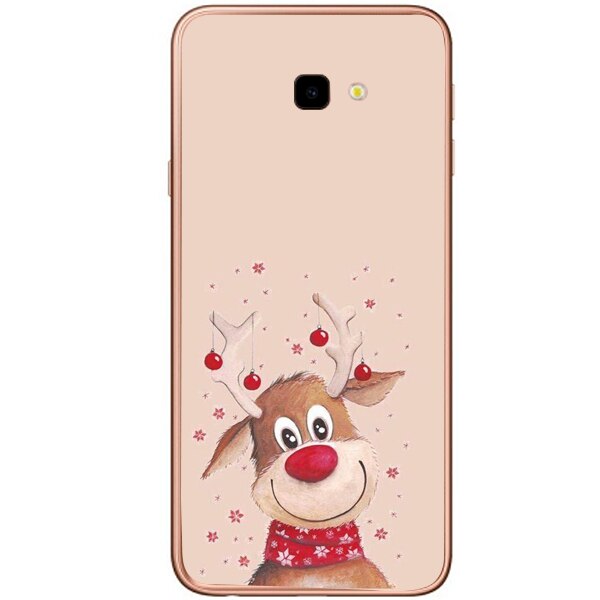 Husa din Silicon, Craciun Happy Rudolph pentru Samsung Galaxy J4 Plus, Multicolor